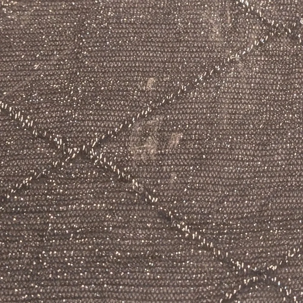 Ashley Stewart Black Shimmer Diamond Grid Footed Tights Plus Size 2X CD AD11291‎